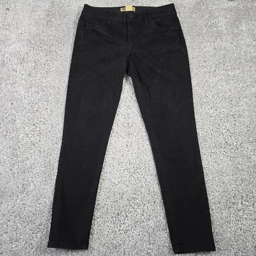 Democracy Womens Ab Technology Skinny Jeans Black Stretch Denim Size 6 Classic
